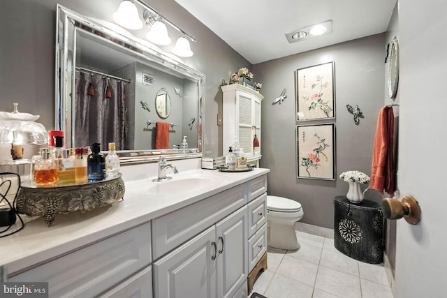 3701 George Mason Dr S Unit 1803N, Falls Church, VA 22041 - full bathroom featuring vanity, tile patterned floors, and curtained shower