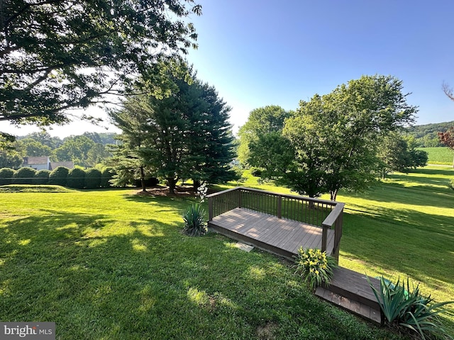 213 Tomahawk Dr, Conestoga, PA 17516 - view of grassy yard with a deck