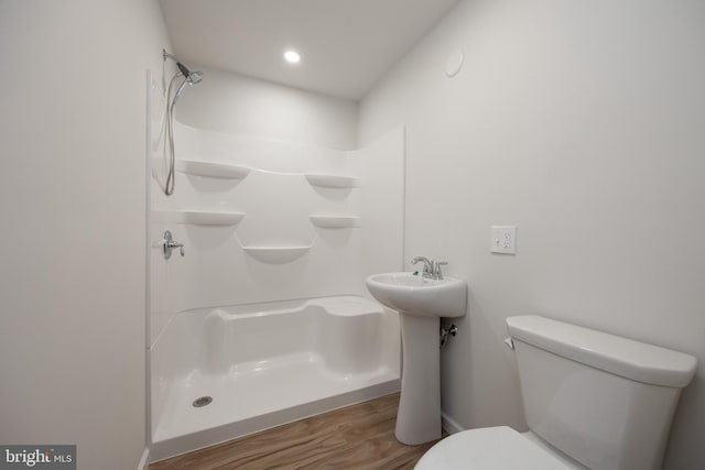 3426 Main St, Morgantown, PA 19543 - bathroom with a shower and wood finished floors