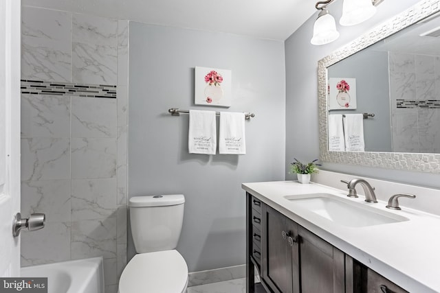2908 Kings Chapel Rd Unit 03/12, Falls Church, VA 22042 - full bathroom featuring vanity and marble look tiles
