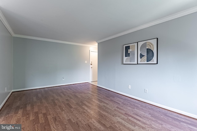 2908 Kings Chapel Rd Unit 03/12, Falls Church, VA 22042 - unfurnished living room with crown molding and wood finished floors