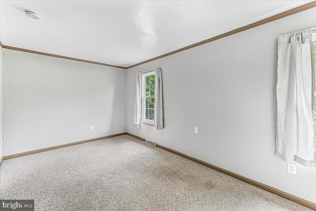 3189 Horseshoe Pike, Honey Brook, PA 19344 - spare room with a smoke detector, carpet floors, and ornamental molding