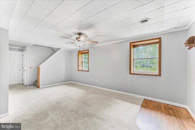 3189 Horseshoe Pike, Honey Brook, PA 19344 - basement featuring stairway and ceiling fan