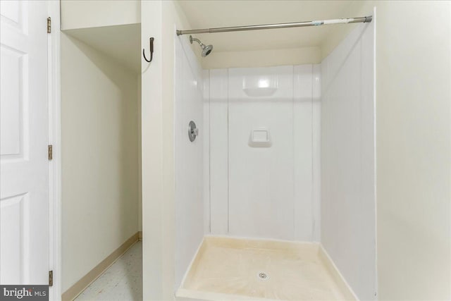 3189 Horseshoe Pike, Honey Brook, PA 19344 - bathroom featuring a shower stall and baseboards