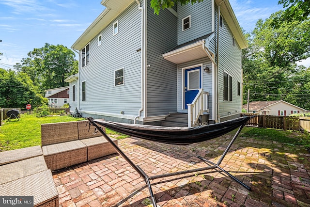 177 Bortondale Rd, Media, PA 19063 - rear view of property featuring a patio area and entry steps