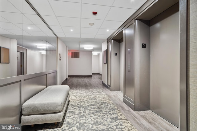 801 Yale Ave Unit 1016, Swarthmore, PA 19081 - hall with light wood finished floors and elevator