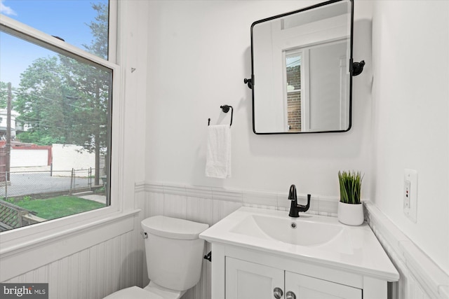 1425 Webster St NW, Washington, DC 20011 - half bathroom with vanity and a wainscoted wall