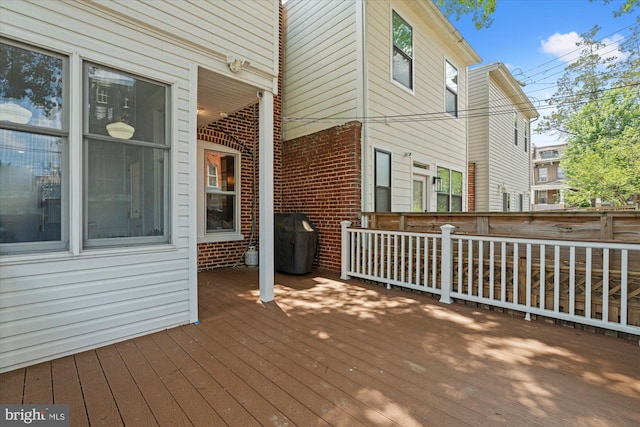 1425 Webster St NW, Washington, DC 20011 - wooden terrace featuring grilling area
