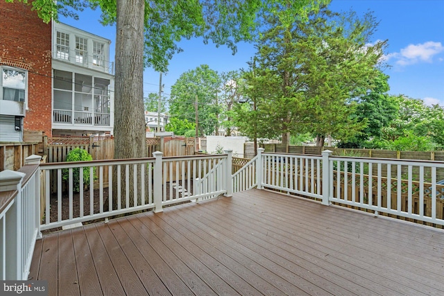 1425 Webster St NW, Washington, DC 20011 - wooden terrace with a fenced backyard