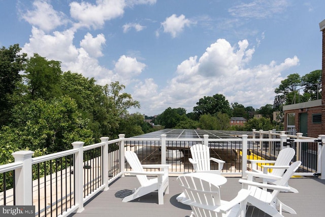 4100 W St NW Unit 306, Washington, DC 20007 - wooden terrace featuring view of scattered trees