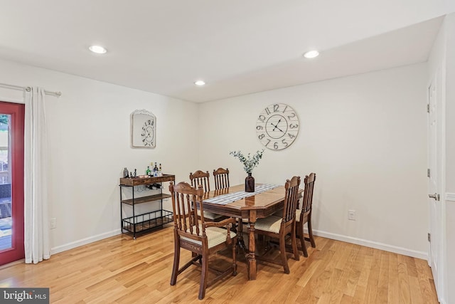 8535 Dark Hawk Cir, Columbia, MD 21045 - dining space featuring light wood-style flooring and recessed lighting