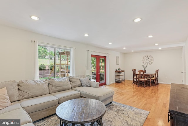 8535 Dark Hawk Cir, Columbia, MD 21045 - living room featuring recessed lighting and light wood-type flooring