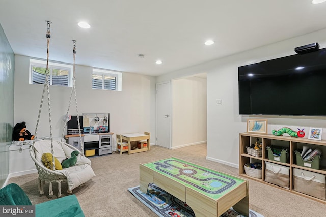 8535 Dark Hawk Cir, Columbia, MD 21045 - playroom with carpet floors and recessed lighting