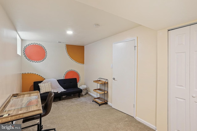 8535 Dark Hawk Cir, Columbia, MD 21045 - sitting room featuring light carpet and recessed lighting