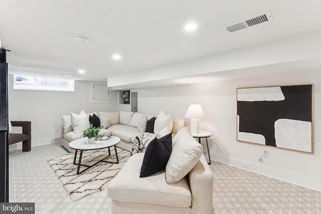 2165 E Gordon St, Philadelphia, PA 19125 - living area featuring recessed lighting and baseboards