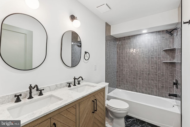 2165 E Gordon St, Philadelphia, PA 19125 - full bathroom with double vanity and bathing tub / shower combination