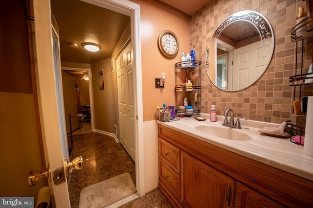 5563 Cedonia Ave, Baltimore, MD 21206 - bathroom with vanity and ceiling fan