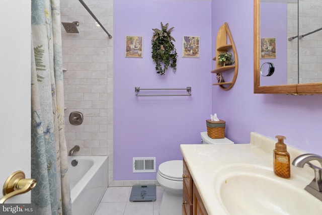 2028 S Olden Ave, Hamilton, NJ 08610 - full bathroom with tile patterned flooring, vanity, and shower / tub combo with curtain