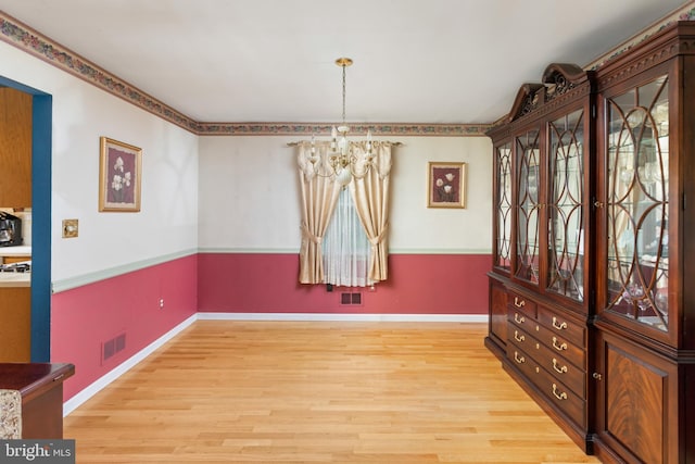 2028 S Olden Ave, Hamilton, NJ 08610 - unfurnished dining area featuring a chandelier and wood finished floors