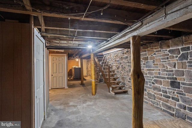 609 E Chestnut St, Lancaster, PA 17603 - unfinished basement featuring stairs