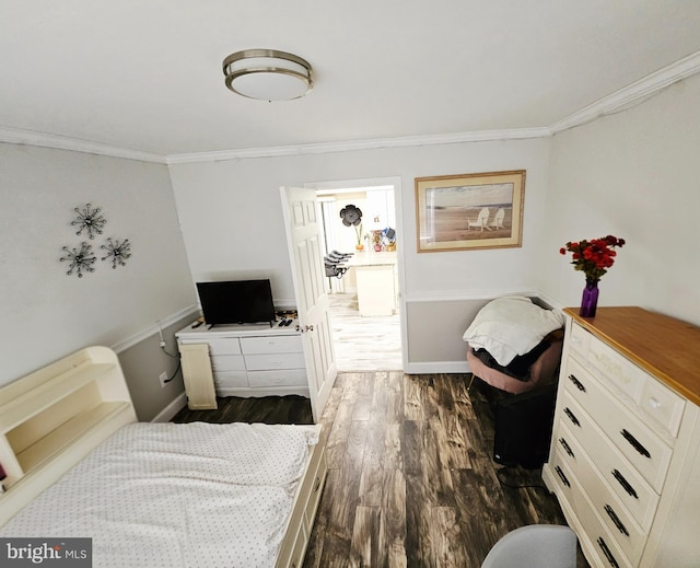 1 Helm Turn, Willingboro, NJ 08046 - bedroom with dark wood-style flooring and crown molding