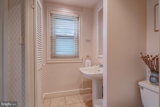 407 N 8th St, Allentown, PA 18102 - bathroom with toilet and tile patterned flooring