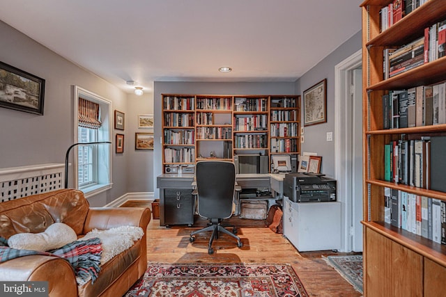 407 N 8th St, Allentown, PA 18102 - office area with wood finished floors and baseboards