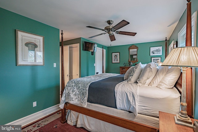 407 N 8th St, Allentown, PA 18102 - bedroom with baseboards and ceiling fan