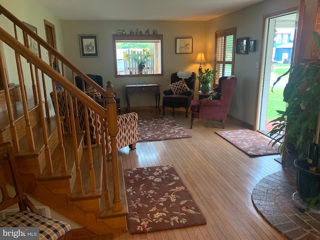 21055 Bayside Ave, Rock Hall, MD 21661 - living room with wood-type flooring and stairway