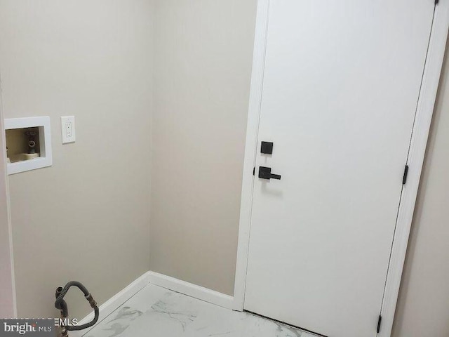 57 Turnberry Cir, Toms River, NJ 08753 - laundry area featuring hookup for a washing machine and marble look tile flooring