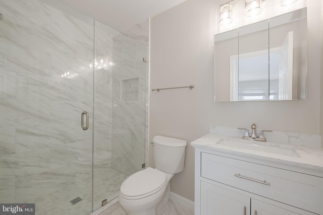 6110 Joust Ln, Alexandria, VA 22315 - full bath featuring vanity and a marble finish shower