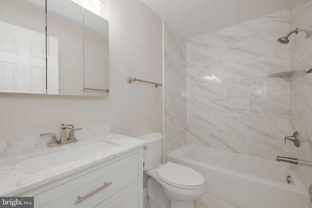 6110 Joust Ln, Alexandria, VA 22315 - bathroom featuring vanity and shower / tub combination