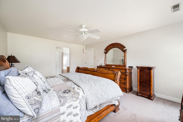 15 Tally Ho Dr, Fredericksburg, VA 22405 - bedroom with light carpet and ceiling fan