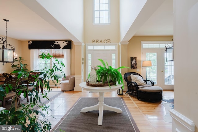 56 Willow Grove Mill Dr, Middletown, DE 19709 - foyer with wood finished floors and a high ceiling