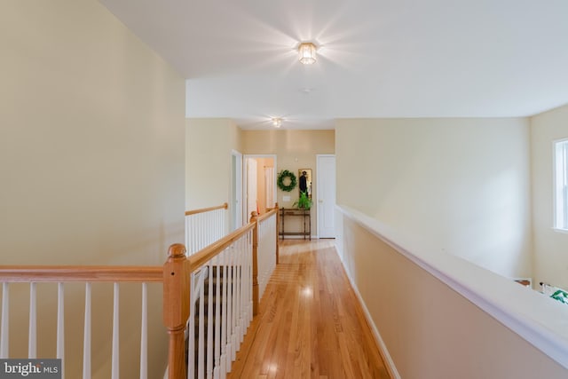 56 Willow Grove Mill Dr, Middletown, DE 19709 - corridor with light wood-type flooring and an upstairs landing