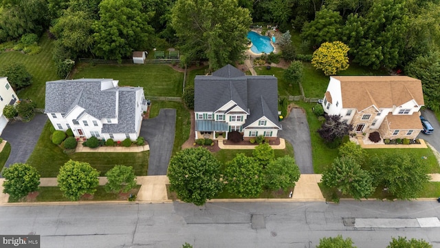 56 Willow Grove Mill Dr, Middletown, DE 19709 - view from above of property featuring a pool area
