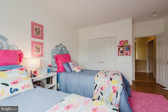 56 Willow Grove Mill Dr, Middletown, DE 19709 - bedroom featuring wood finished floors and a closet