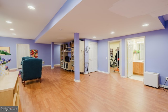 56 Willow Grove Mill Dr, Middletown, DE 19709 - living room with light wood-style floors and recessed lighting