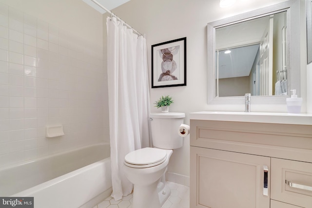 21 Viburnum Ct, Lafayette Hill, PA 19444 - full bath featuring vanity, shower / bath combo with shower curtain, and tile patterned flooring
