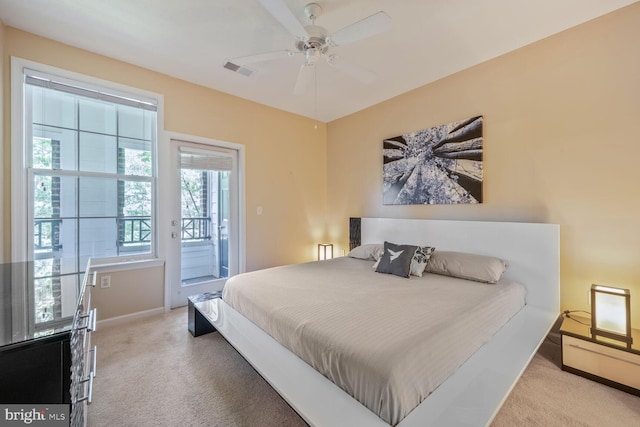 7 Booth St Unit 202, Gaithersburg, MD 20878 - carpeted bedroom featuring access to outside and a ceiling fan