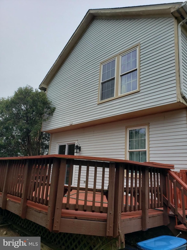 15021 Mcknew Rd, Burtonsville, MD 20866 - back of property featuring a wooden deck