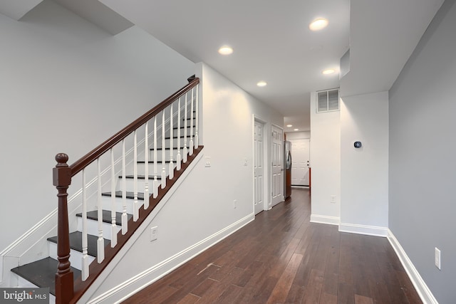 930 Washington Blvd, Baltimore, MD 21230 - stairs featuring wood-type flooring and recessed lighting
