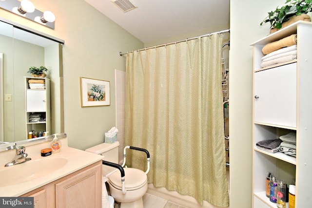 1015 Greenes Way Cir, Collegeville, PA 19426 - full bath with vanity, shower / tub combo with curtain, and tile patterned floors