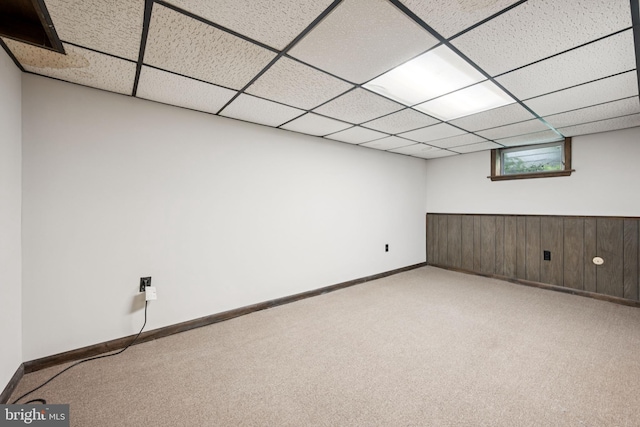 515 N Walnut Ave, Magnolia, NJ 08049 - basement with carpet and a drop ceiling