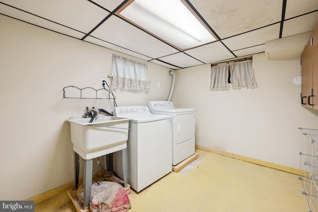 515 N Walnut Ave, Magnolia, NJ 08049 - laundry room featuring independent washer and dryer and cabinet space