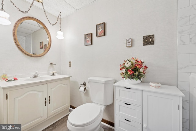 301 W Marshall St, West Chester, PA 19380 - bathroom featuring vanity and wood finished floors