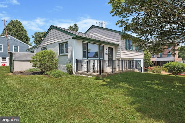 301 W Marshall St, West Chester, PA 19380 - view of front of home featuring a front lawn and a chimney