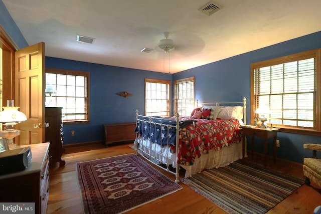 320 Hartswick Ave, State College, PA 16803 - bedroom with wood finished floors and a ceiling fan