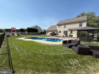 1309 Sterling Dr, York, PA 17404 - view of pool with a gazebo and a patio area