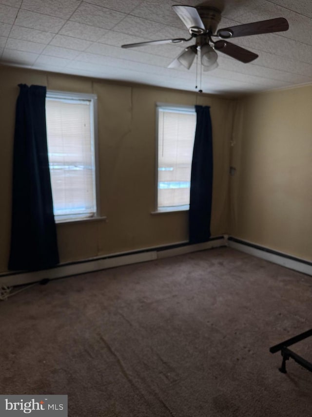 221 Buchanan Ave, Hamilton, NJ 08610 - carpeted empty room featuring a ceiling fan